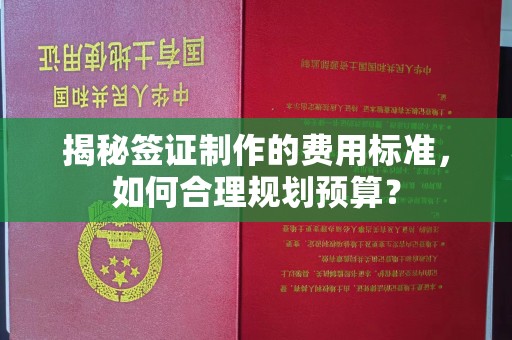 宿迁揭秘签证制作的费用标准，如何合理规划预算？