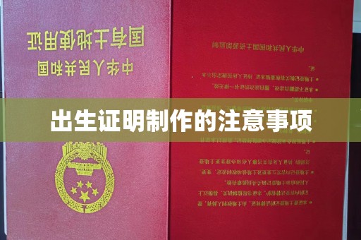 宿迁出生证明制作的注意事项